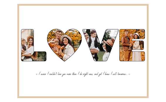 photo letter collage